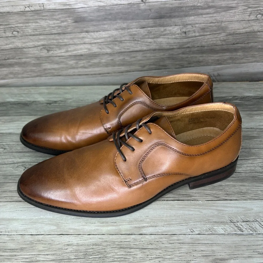 Bonafini Collection Mens Dress Shoes Brown Lace Up Size 10